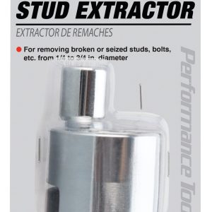 Performance Tool Stud Extractor, Use to Remove Broken/ Seized Studs and Bolts, 1/4 to 3/4 Inch Stud Size, 1/2 Inch Drive – W83202