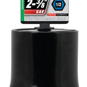 Performance Tool Socket, 1/2 Inch Drive, 2-3/8 Inch, Standard, Wheel Bearing Hex Locknut Socket, 6 Point, Single – W83240