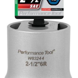 Performance Tool Socket, 1/2 Inch Drive, Standard, Wheel Bearing Round Locknut Socket, 6 Point, Single – W83244
