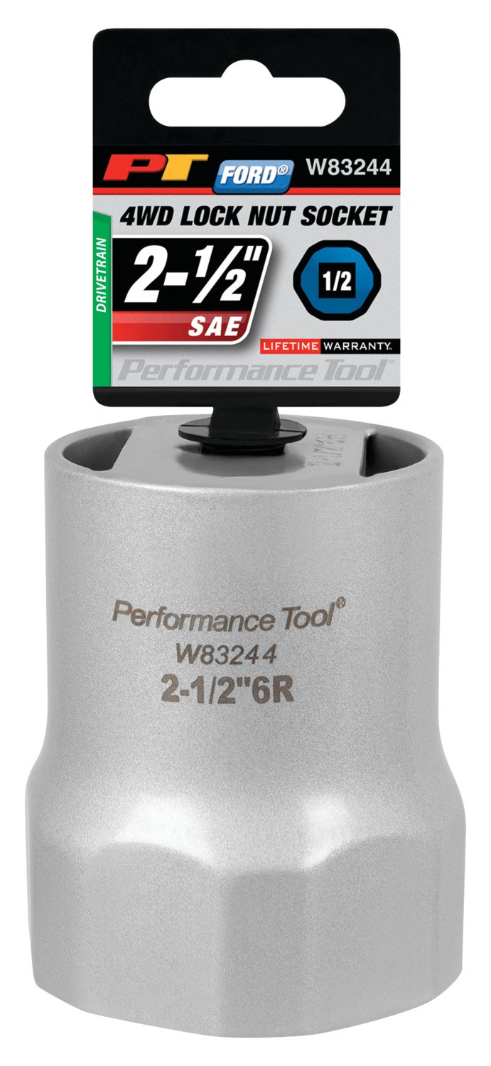 Performance Tool Socket, 1/2 Inch Drive, Standard, Wheel Bearing Round Locknut Socket, 6 Point, Single – W83244
