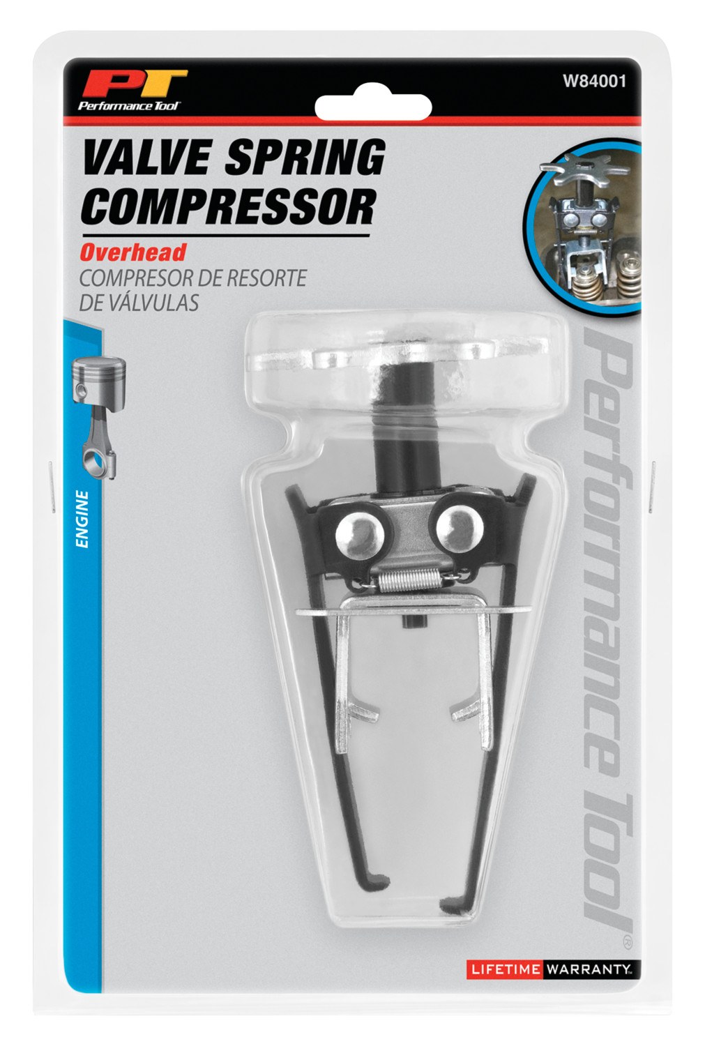 Performance Tool Valve Spring Compressor, Use to Remove Valve Springs on Most Cars and Light Trucks Without Removing Cylinder Head – W84001