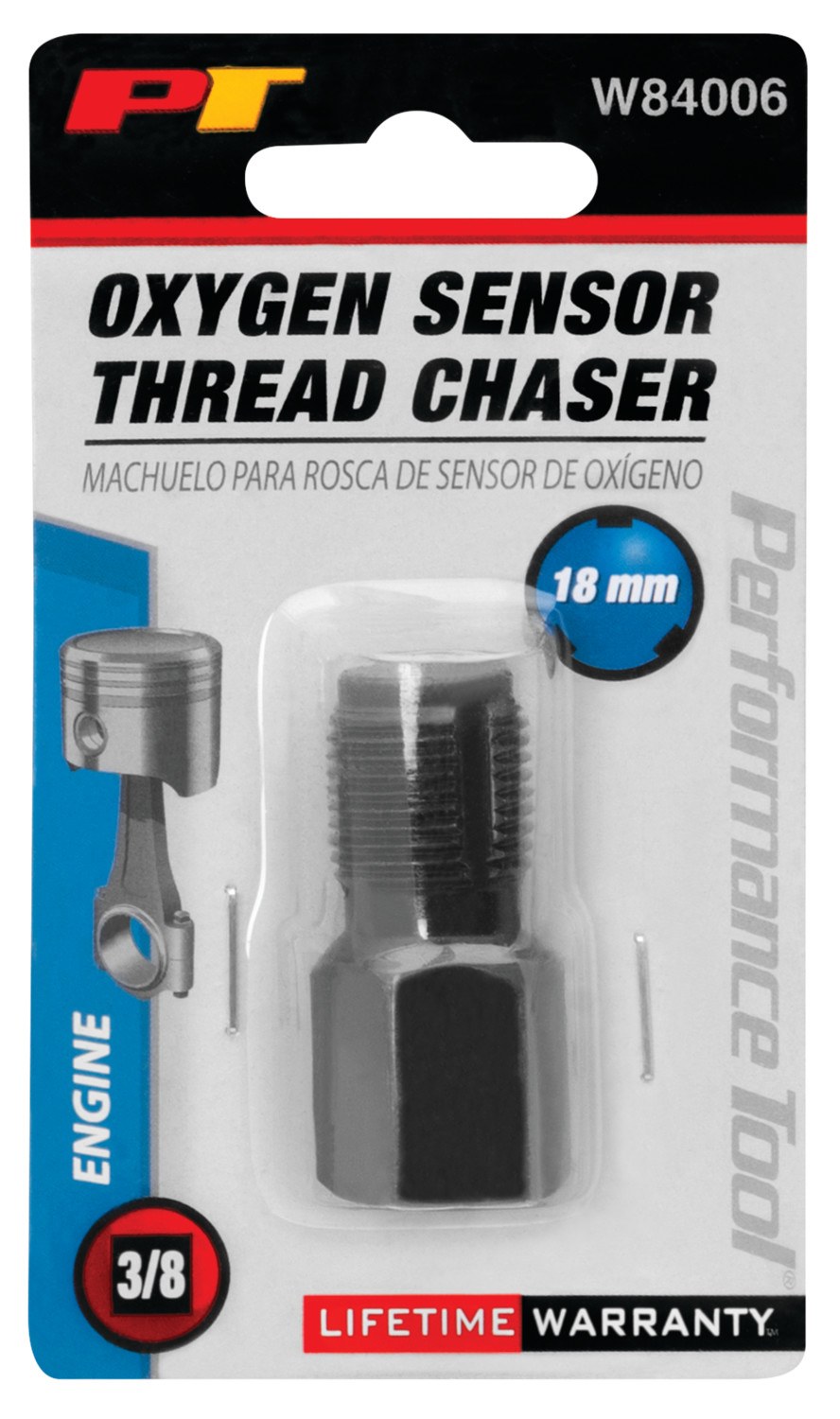 Performance Tool Thread Cleaning Chaser, With M18 X 1.5 Spark Plug Thread Size – W84006