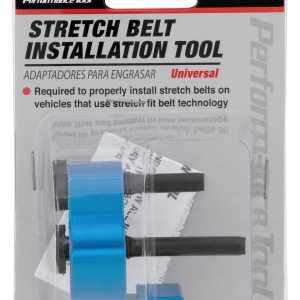 Performance Tool Accessory Drive Belt Tool, Use to Install Stretch Belts on Vehicle Using Stretch Fit Belt Technology, Blue – W84014