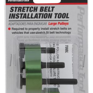 Performance Tool Accessory Drive Belt Tool, Use to Install Stretch Belts on Vehicle Using Stretch Fit Belt Technology, Green – W84015