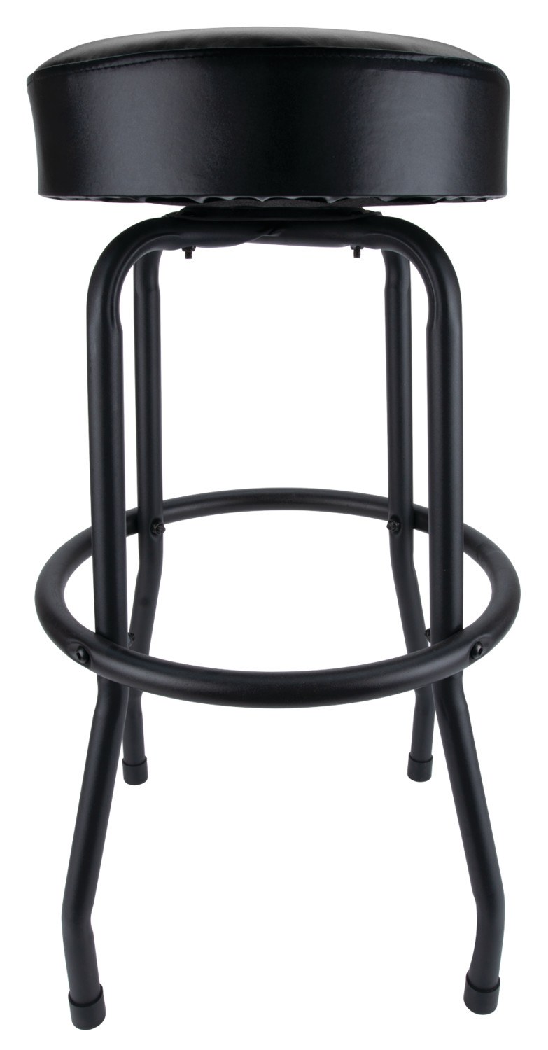 Performance Tool Stool, 14 Inch Round Vinyl Fully Padded Seat, Swivel, Chrome Plated Legs, Without Back – W85010