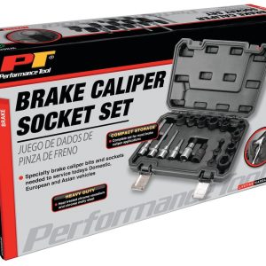 Performance Tool Socket Set, 1/4 Inch/ 3/8 Inch/ 1/2 Inch Drive, Chrome Vanadium Steel and Chrome Molly Steel – W86025