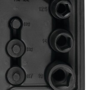 Performance Tool Socket Set, 1/4 Inch/ 3/8 Inch/ 1/2 Inch Drive, Chrome Vanadium Steel and Chrome Molly Steel – W86025
