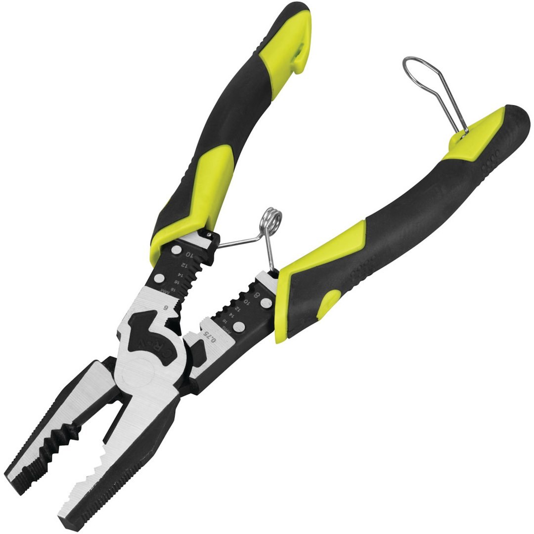 Performance Tool Pliers, Multifunctional Linesman Nose, 8-1/2 Inch Length, Non-Reversible, Without Automatic Return, Non-Slip Grip – W86508