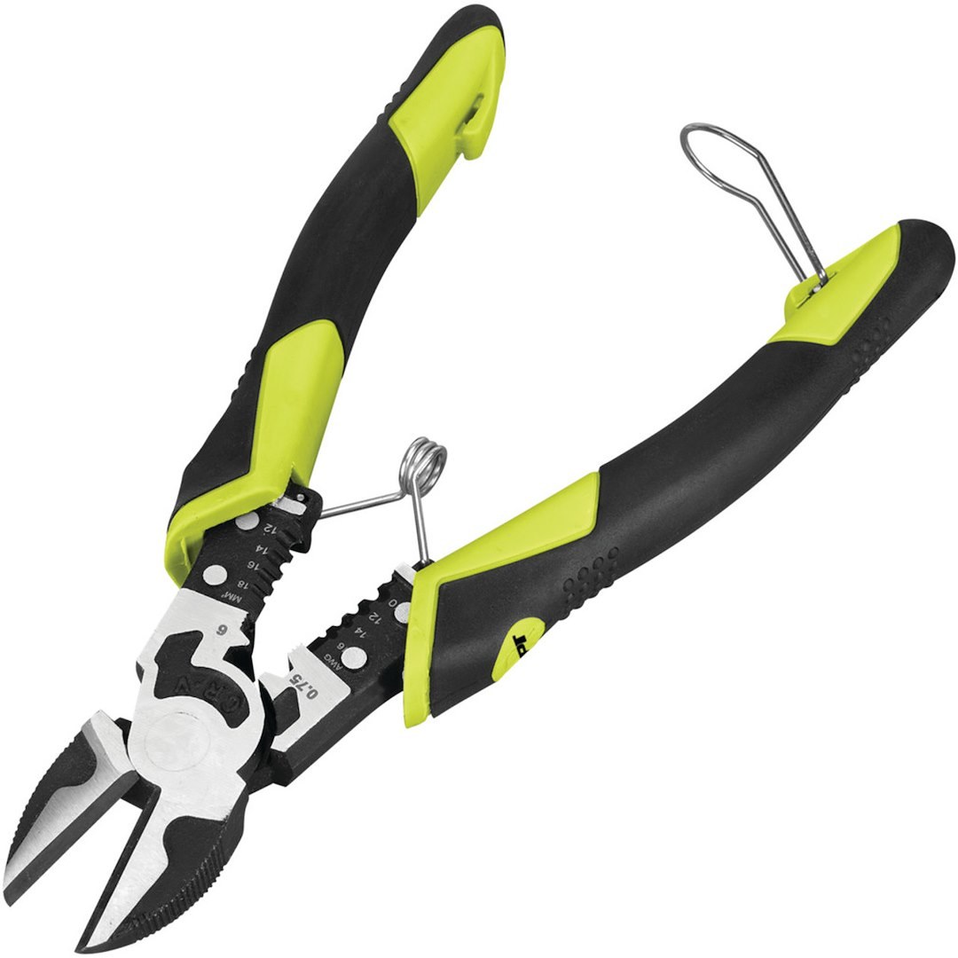 Performance Tool Pliers, Multifunctional Diagonal Nose, 7-12 Inch Length, Non-Reversible, Without Automatic Return, Non-Slip Grip – W86509