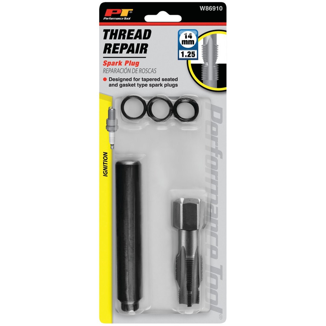 Performance Tool Spark Plug Thread Repair Kit, Used for Aluminum Heads – W86910