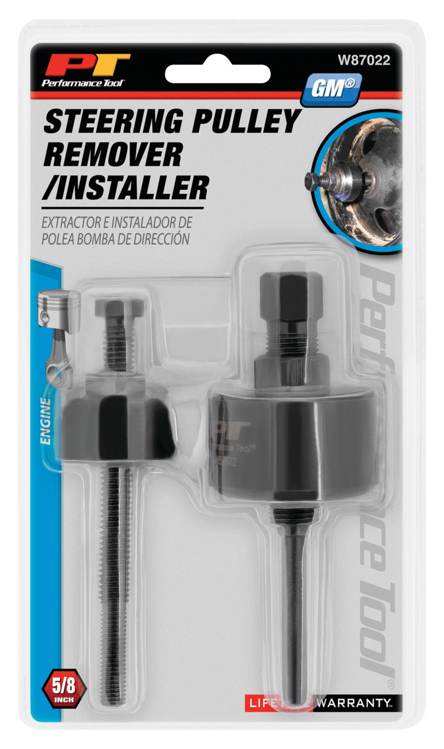 Performance Tool Pulley Removal/ Installation Tool, Use to Remove and Install GM Power Steering Pump Pulleys – W87022