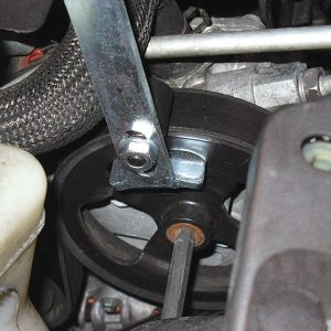 Performance Tool Pulley Removal/ Installation Tool, Use to Hold Crankshaft/ Camshaft/ Power Steering/ Accessory Pulleys for Service – W87023