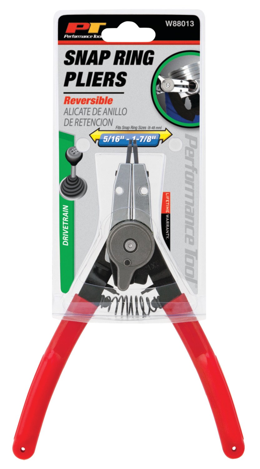 Performance Tool Pliers, Snap Ring, 7 Inch Length, Reversible – W88013