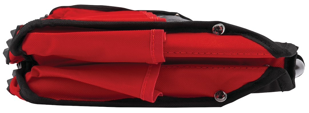 Performance Tool Tool Bag, Holds Hand Tools, Black/ Red, Polyester – W88976