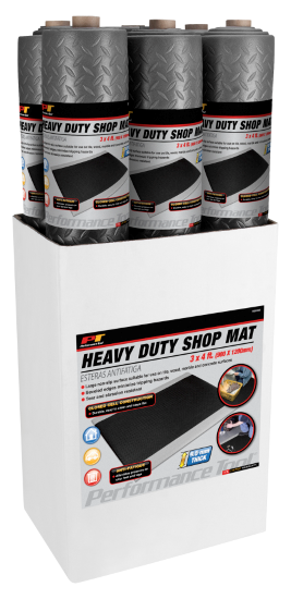 Performance Tool Floor Mat, Heavy-Duty, Use on Tile/ Wood/ Marble and Treated Concrete Surface, 47-1/4 Inch X 35-1/2 Inch, Vinyl – W88983