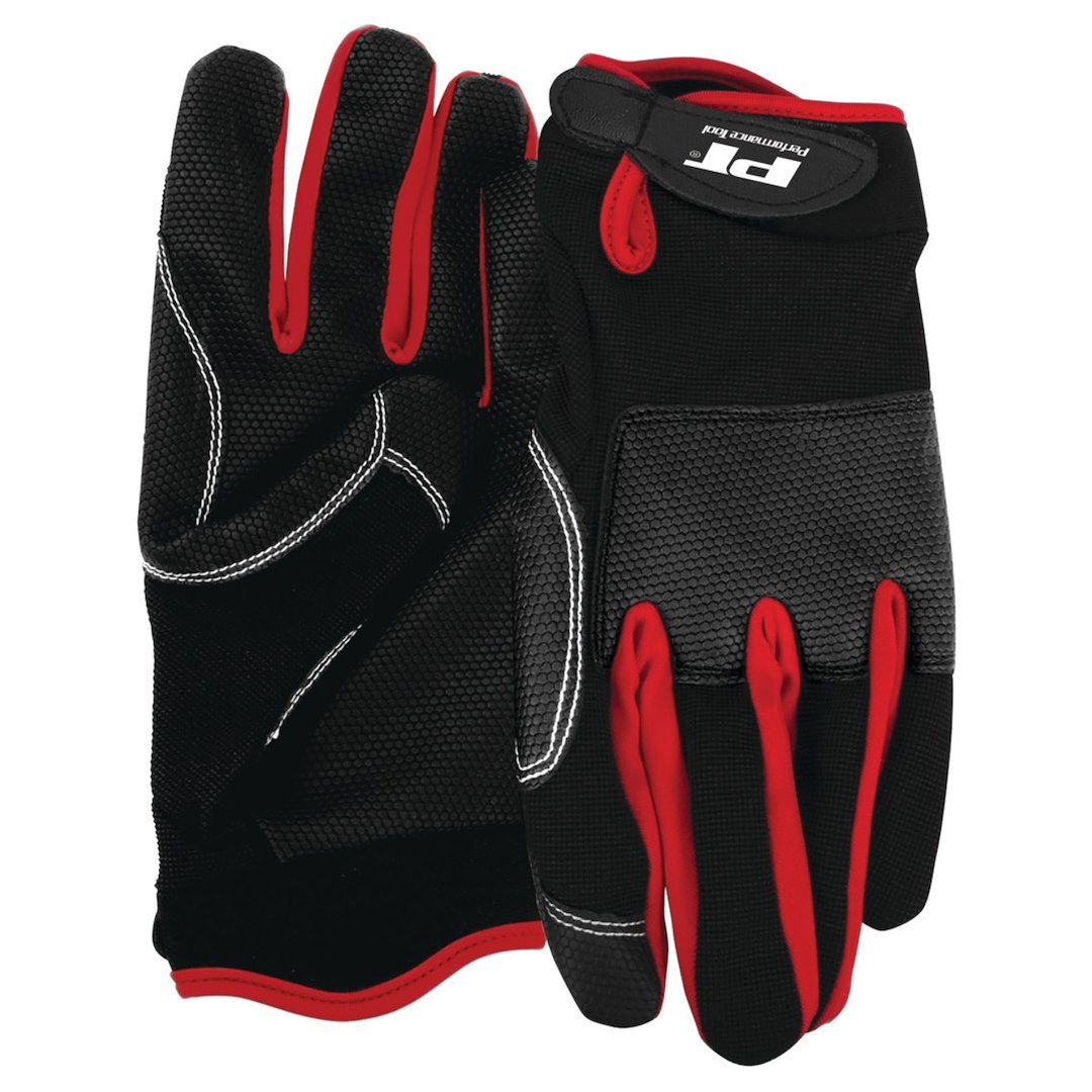 Performance Tool Gloves, Mechanics Work, Medium, Polyurethane/ Fabric, Set of 2 – W89005