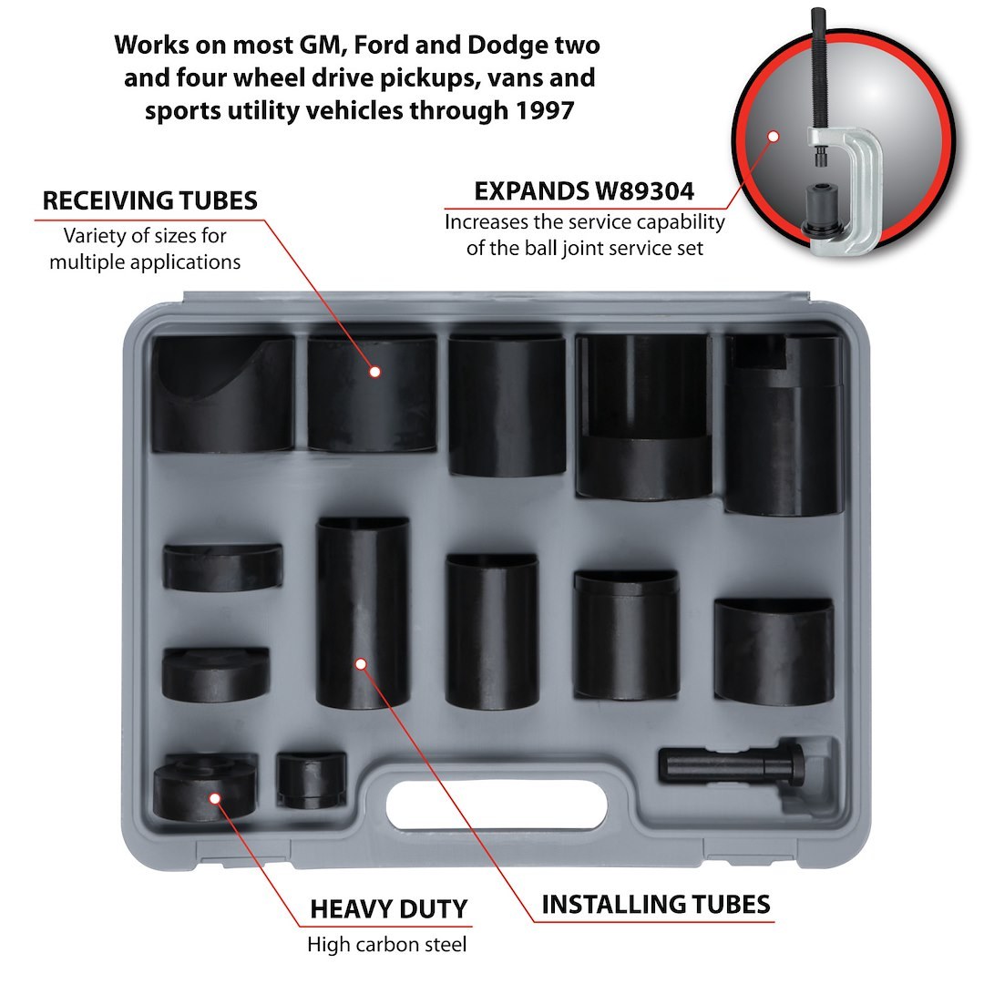Performance Tool Ball Joint Press Adapter, Works with Performance Tool Number W89304 Ball Joint Service Set – W89305