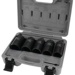 Performance Tool Socket Set, Metric, Axle Nut Socket, Chrome Moly Steel, Black – W89316