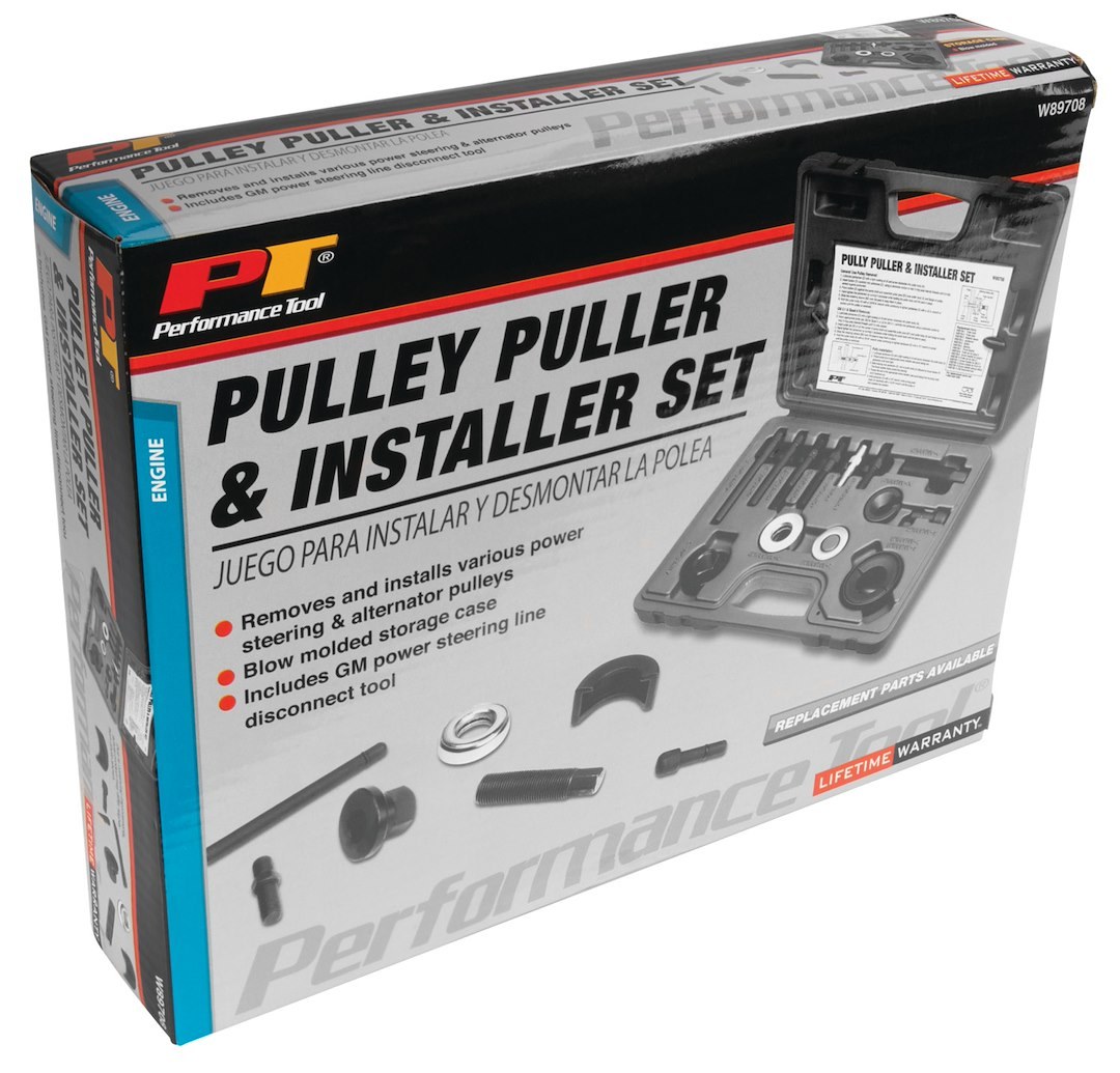 Performance Tool Pulley Removal/ Installation Tool, Use for Most Alternator and Power Steering Pulleys – W89708