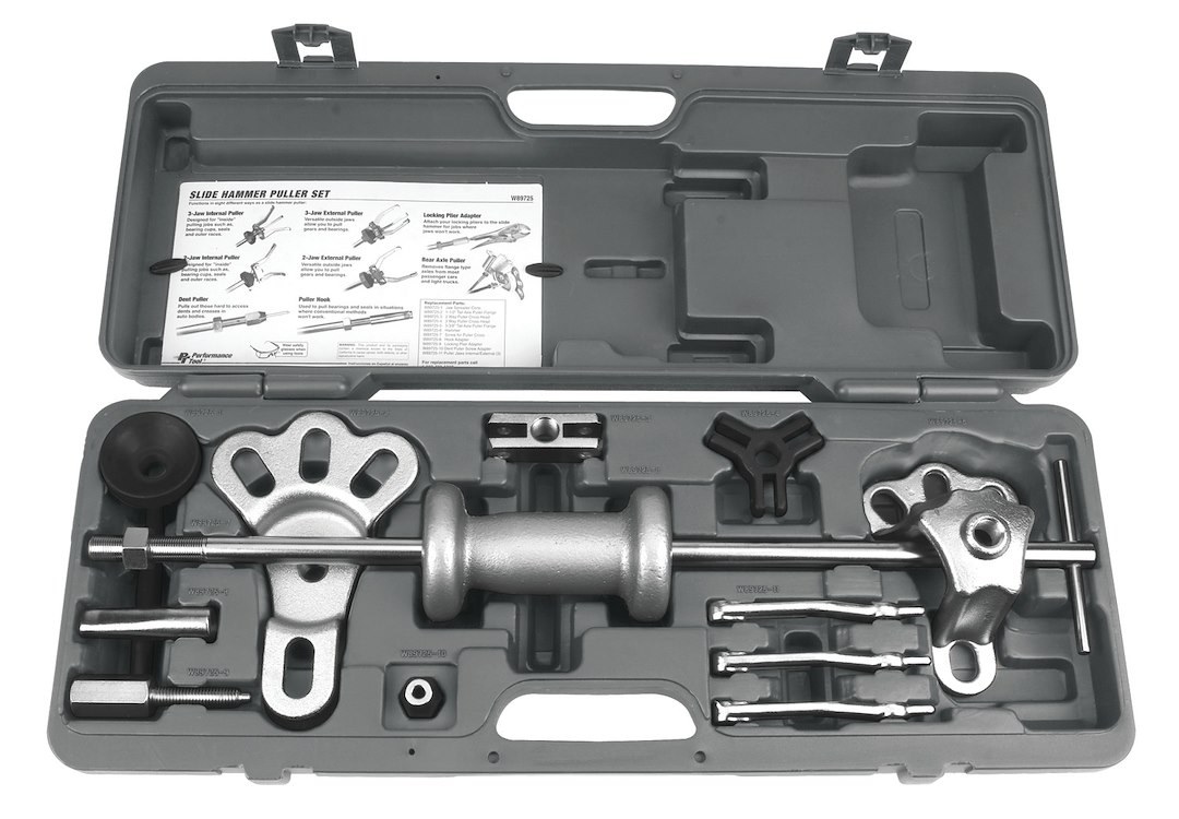 Performance Tool Slide Hammer Puller Set, 2 Jaws/ 3 Jaws, 24 Inch Overall Length – W89725