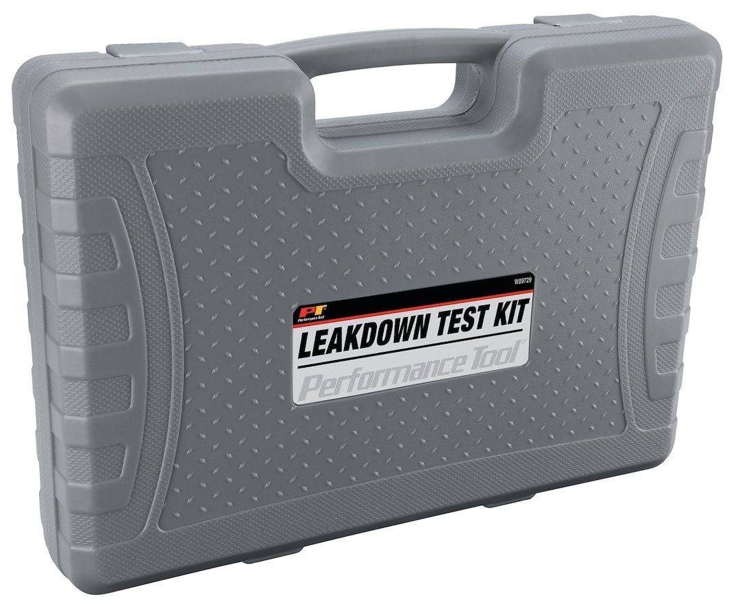 Performance Tool Cylinder Leakage Tester, Dual Gauge, With Adjustable Pressure Regulator/ 12 Millimeter and 14 Millimeter Thread Adapters – W89729