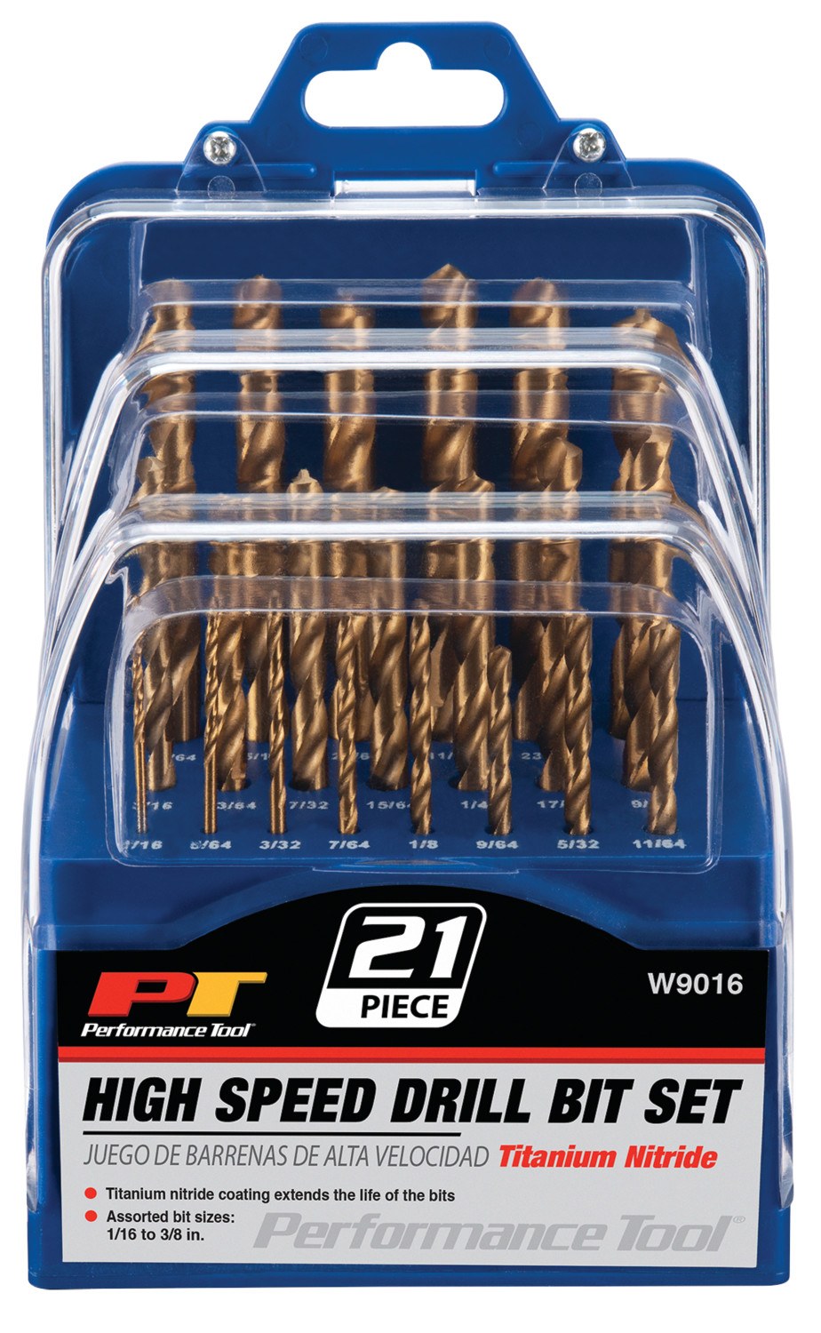 Performance Tool Drill Bit, For Use with Metal/ Plastic/ Wood – W9016
