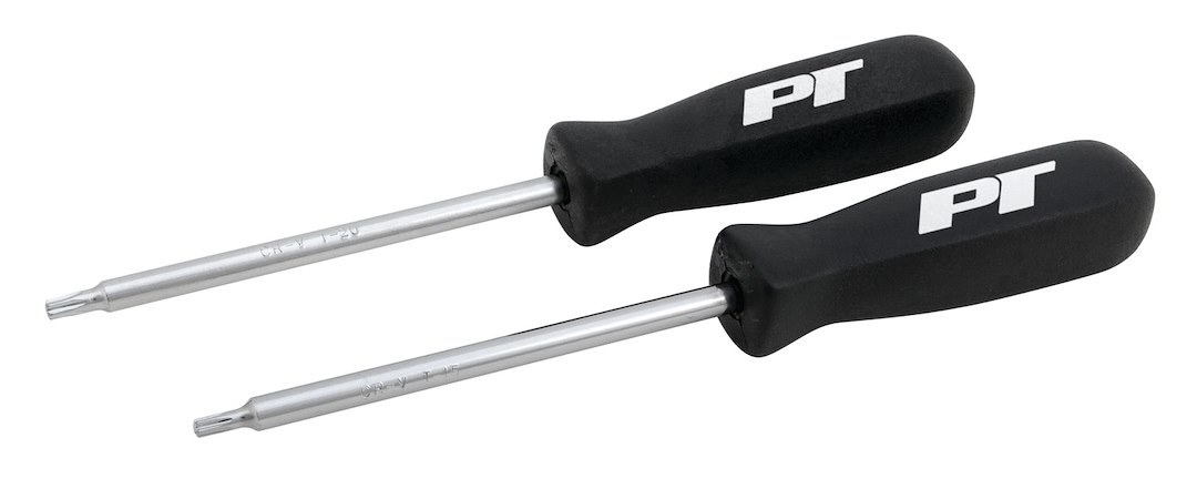Performance Tool Screwdriver, Star Head, T15/ T20 Star Tip Size, Black Handle, Set of 2 – W902C
