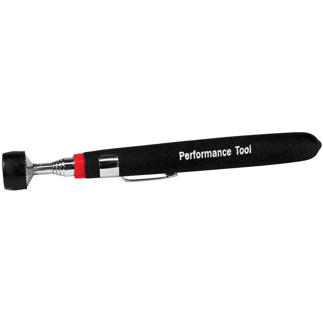 Performance Tool Magnetic Pickup Tool, 24 Inch Extended Length, 8 Pounds Pull Capacity, Cushion Grip Handle, Handy Pocket Grip – W9101