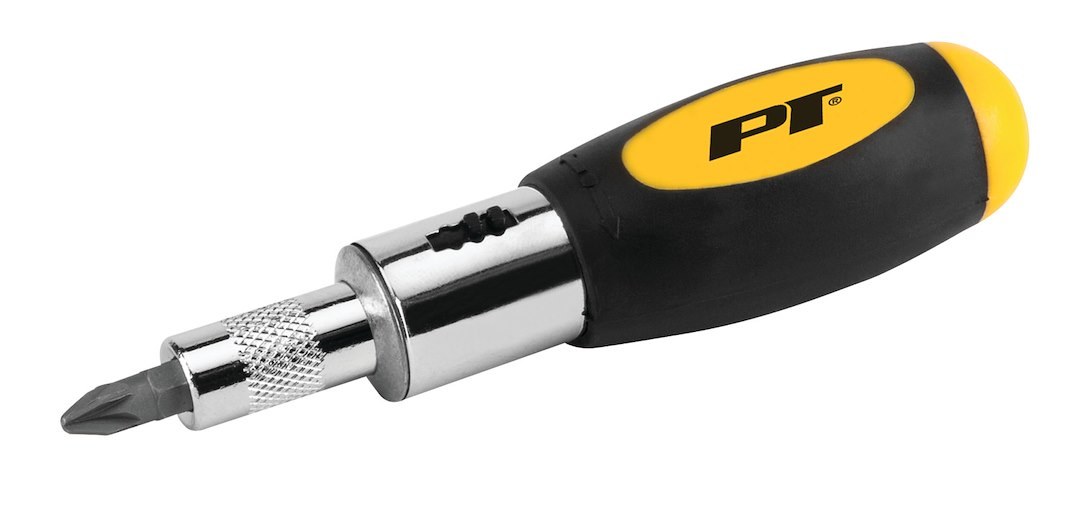 Performance Tool Screwdriver, Ratchet, Rubber Handle, Without Magnetic Tip, Set of 38 – W9159