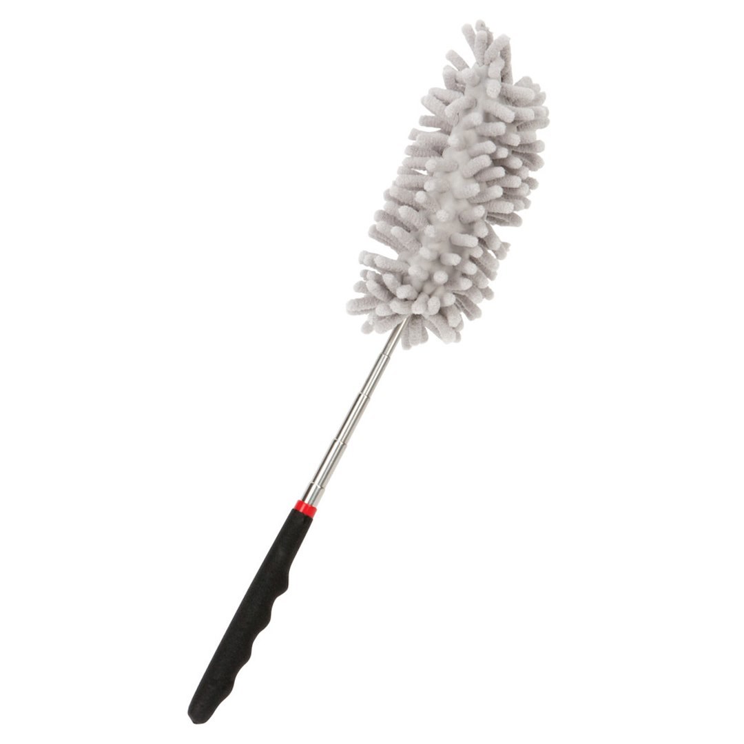Performance Tool Car Duster, 11 Inch to 30 Inch Extended Length, 5-1/2 Inch Fabric, With Telescoping Cushion Grip Handle – W9202