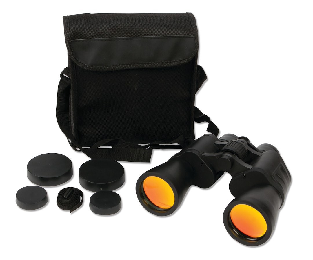 Performance Tool Binoculars, Stadium, 7X50 Magnification, 297 Foot Field of View at 1000 Yards, Without Night Vision, Black, Rubberized Body – W9460