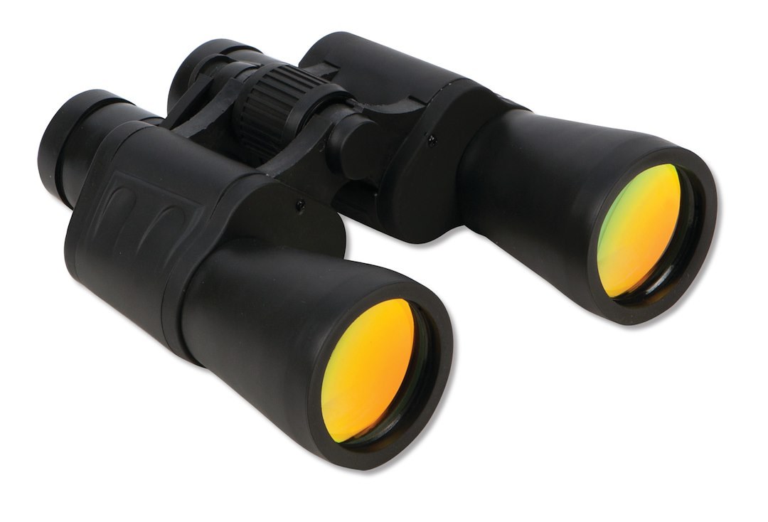 Performance Tool Binoculars, Stadium, 7X50 Magnification, 297 Foot Field of View at 1000 Yards, Without Night Vision, Black, Rubberized Body – W9460