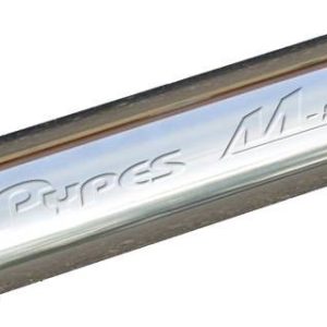 Pypes Exhaus Exhaust Muffler, M-80 Series, Round 304 Stainless Steel Case, Single 2-1/2 Inch Inlet, Single 2-1/2 Inch Outlet – MVR200S