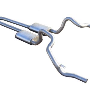 Pypes Exhaus Exhaust System Kit, Crossmember-Back System, 409 Stainless Steel, With Street Pro Series Mufflers, 2-1/2 Inch Pipe Diameter – SGF11S