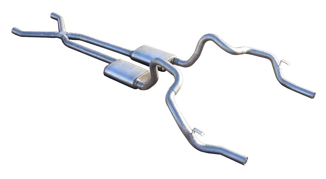 Pypes Exhaus Exhaust System Kit, Crossmember-Back System, 409 Stainless Steel, With Street Pro Series Mufflers, 2-1/2 Inch Pipe Diameter – SGF11S