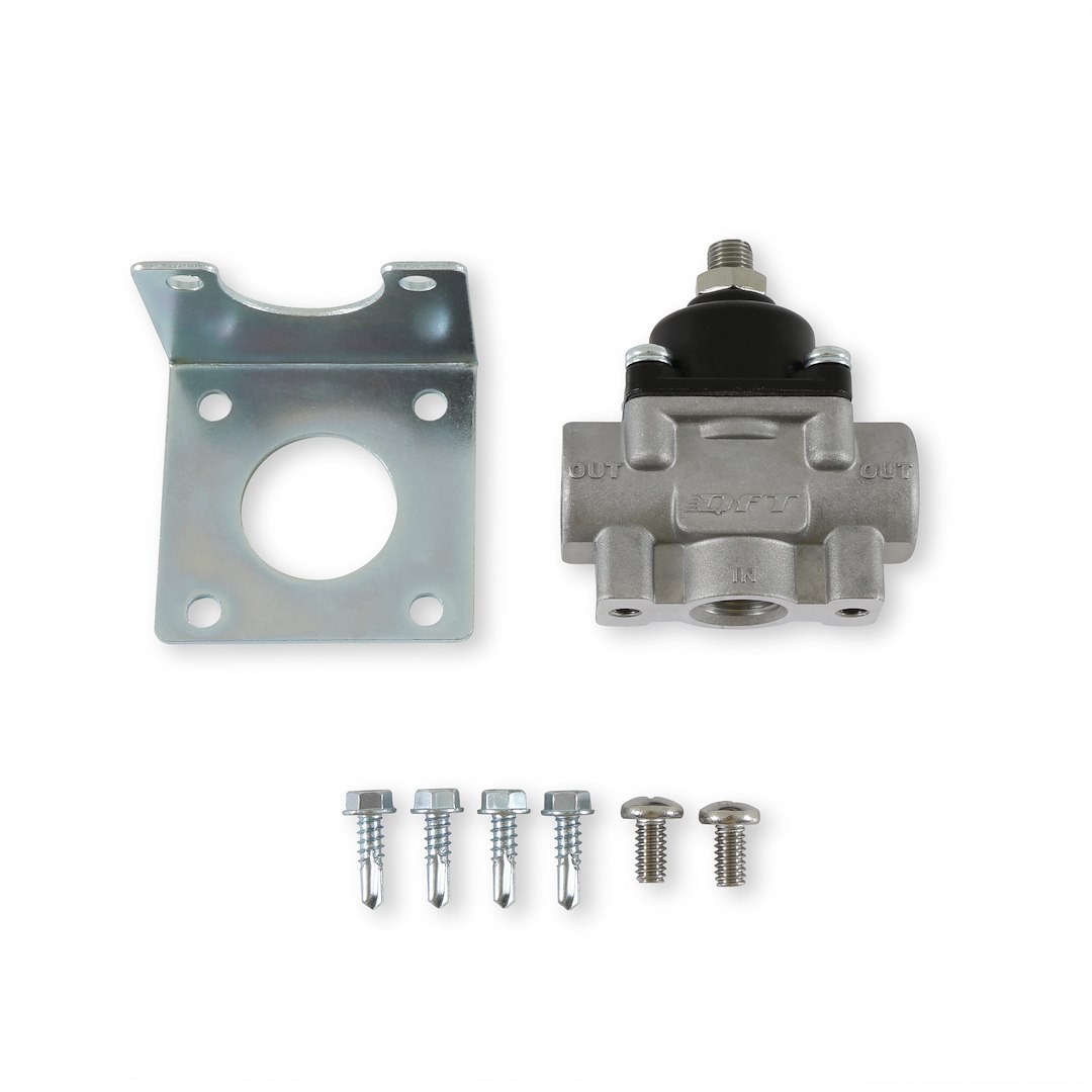 Quick Fuel Fuel Pressure Regulator, 3/8 Inch NPT Inlet and Outlet, Black Powder Coated Top – 30-803QFT