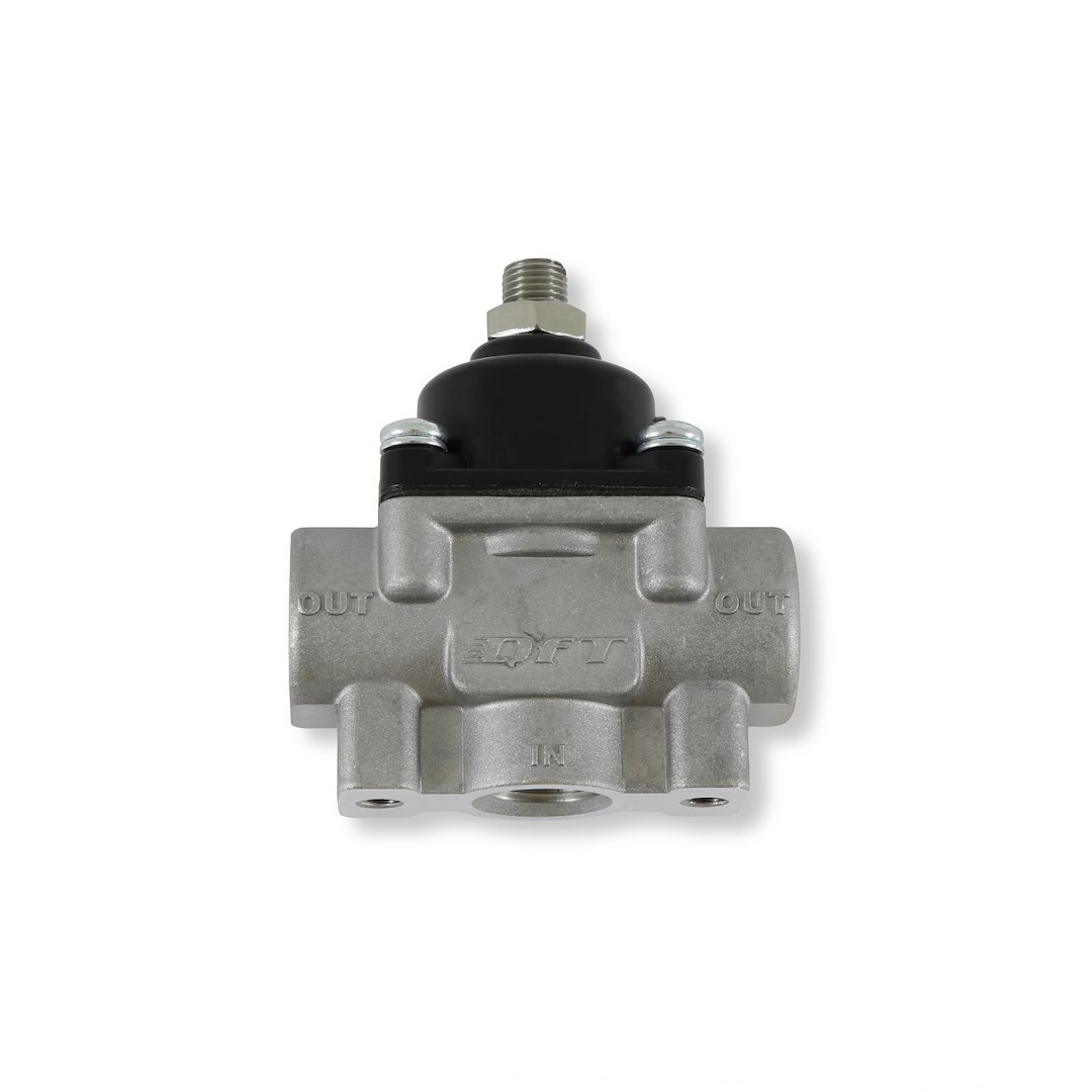 Quick Fuel Fuel Pressure Regulator, 3/8 Inch NPT Inlet and Outlet, Black Powder Coated Top – 30-803QFT