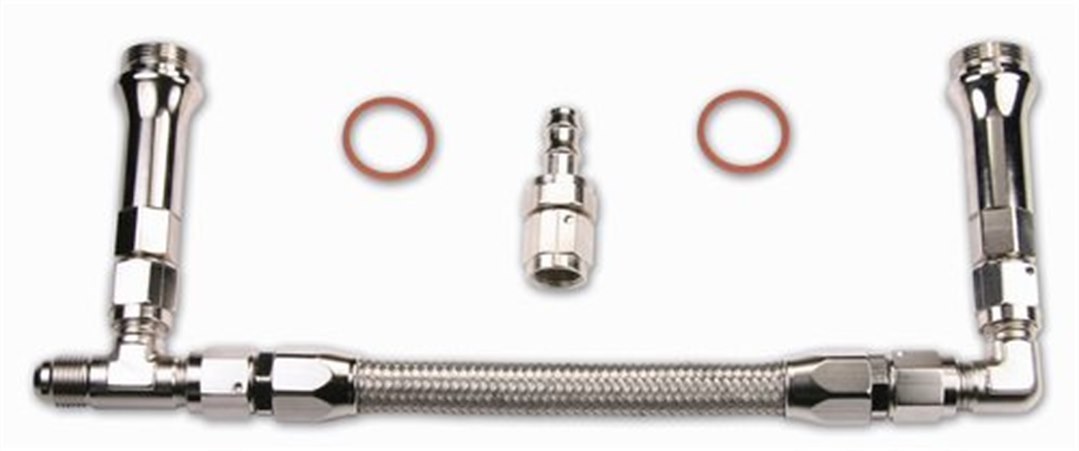 Quick Fuel Carburetor Fuel Line, For Use with 4150 Carburetors, 6AN Inlet, Stainless Steel – 34-6000SSQFT