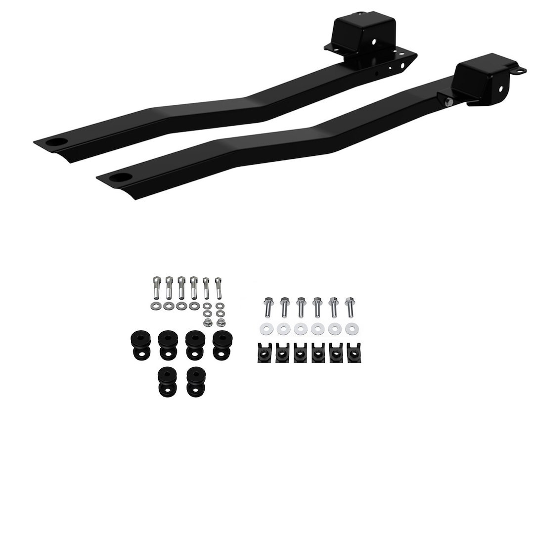 QA1 Subframe Connector, Tubular, Bolt on Installation, Black, With Aluminum Solid Body Mounts and Hardware – 52093