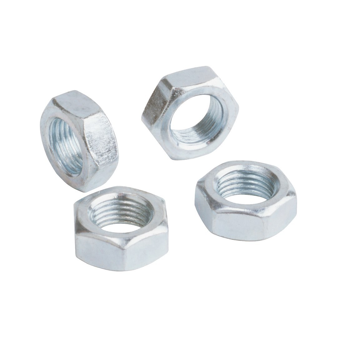 QA1 Nut, 6 Point, Jam, 3/4 Inch-16 Left Hand Thread, 1-1/8 Inch Socket Size, Carbon Steel, Single – JNL12S