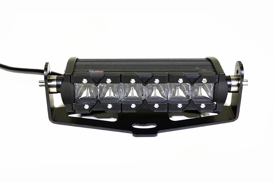 Quake LED Light Bar Mounting Kit, Hood Hinge Mount, Mounts One 8 Inch Straight Light Bar, Powder Coated, Black, Steel – QBJ899