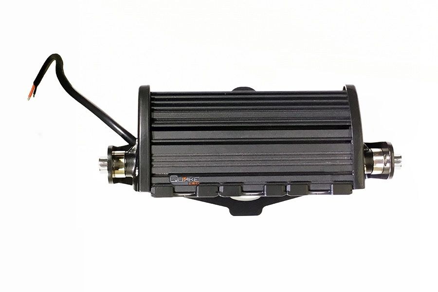 Quake LED Light Bar Mounting Kit, Hood Hinge Mount, Mounts One 8 Inch Straight Light Bar, Powder Coated, Black, Steel – QBJ899