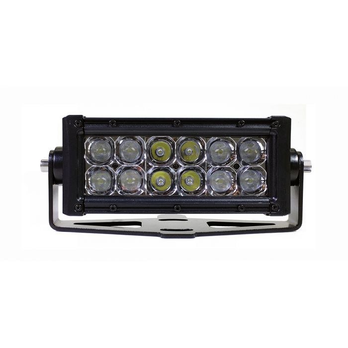 Quake LED Light Bar Mounting Kit, Hood Hinge Mount, Mounts One 8 Inch Straight Light Bar, Powder Coated, Black, Steel – QBJ899