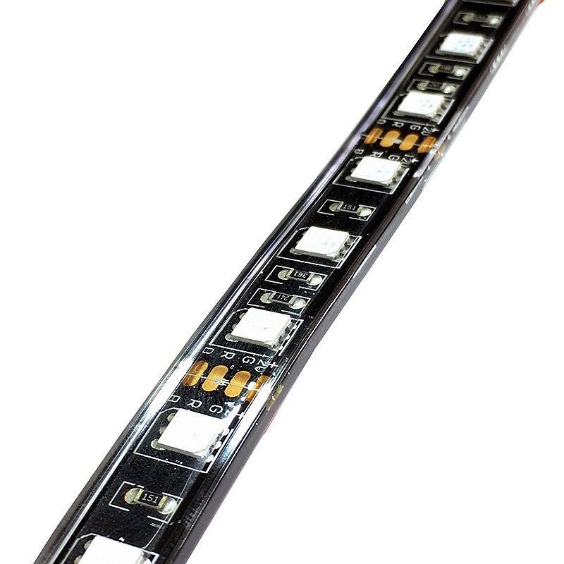 Quake LED Multi Purpose Light – LED, 2 Foot Length, Flexible Light Strip, 12-24 Volt DC, 3M Tape/ Silicon Brackets Mount, Clear Lens – QSL907