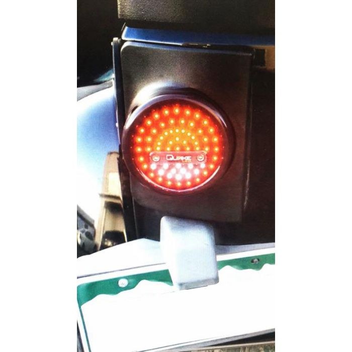Quake LED Tail Light Assembly, Smoke, Black Housing, 25 Watt, 12 Volt DC, IP67 Waterproof, ABS Plastic, DOT Compliant, Red, Set of 2 – QTE1030