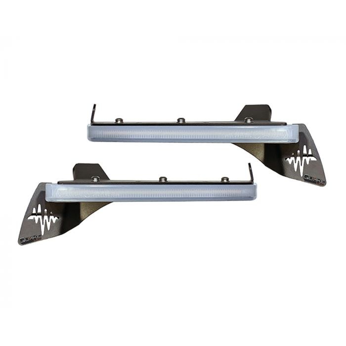 Quake LED Daytime Running Light, Tempest Series, Fender Light, Powder Coated, Clear Lens, Multi-Color, Set of 2 – QTE1180