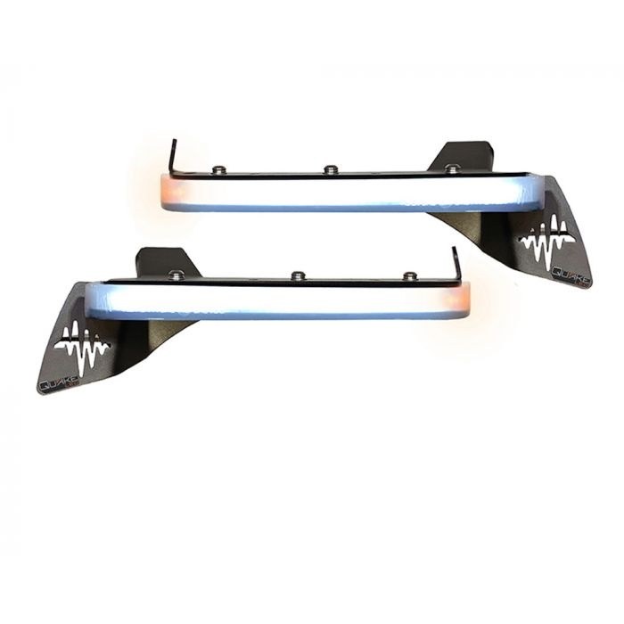 Quake LED Daytime Running Light, Tempest Series, Fender Light, Powder Coated, Clear Lens, Multi-Color, Set of 2 – QTE1180