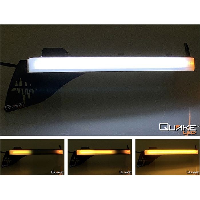 Quake LED Daytime Running Light, Tempest Series, Fender Light, Powder Coated, Clear Lens, Multi-Color, Set of 2 – QTE1180