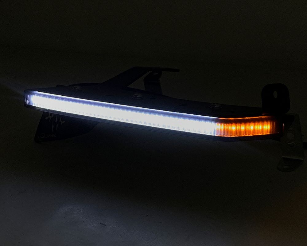 Quake LED Daytime Running Light, Tempest Series, Fender Mount, Black Powder Coat, Smoked Polycarbonate Lens, High Power 3528 SMD 3 Watt LED – QTE1302