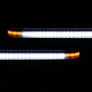 Quake LED Daytime Running Light, Tempest Series, Fender Mount, Black Powder Coat, Smoked Polycarbonate Lens, High Power 3528 SMD 3 Watt LED – QTE1302